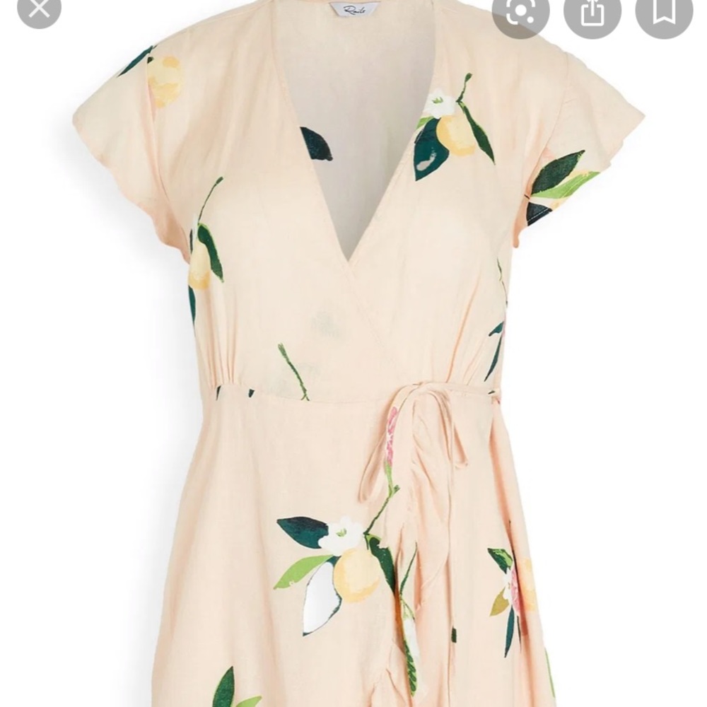 Rails pink lemon wrap mini dress sized small